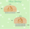 Pet Grooming Combs for Dogs Cats, 2 Pack Bamboo Combs with Wide Fine Teeth for Shedding, Detangling, Flea Removal and Daily Care