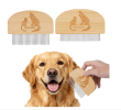 Pet Grooming Combs for Dogs Cats, 2 Pack Bamboo Combs with Wide Fine Teeth for Shedding, Detangling, Flea Removal and Daily Care