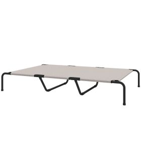 Elevated Dog Bed for Large Breeds Beige 60"L