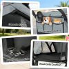 Pet stroller, dog stroller, easy to carry, gray