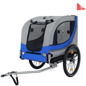 Large Folding Bike Trailer for Dogs – 66LB Capacity All-Terrain Pet Carrier, Durable Steel Frame for Cycling, Jogging, Camping & Outdoor Adventures (Color: as Pic)