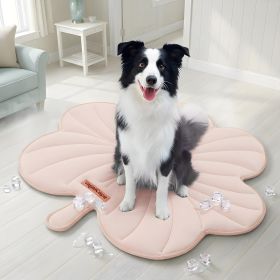 Dog Cooling Mat, Washable Pet Cooling Mat,Large   47" x 45" Thick & Durable Large Cooling Mat for Dogs (Color: Pink)
