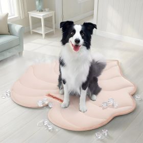 Dog Cooling Mat, Washable Pet Cooling Mat,Large   47" x 45" Thick & Durable Large Cooling Mat for Dogs (Color: Light Pink)