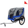 Large Folding Bike Trailer for Dogs – 66LB Capacity All-Terrain Pet Carrier, Durable Steel Frame for Cycling, Jogging, Camping & Outdoor Adventures