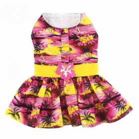 Hawaiian Sunset Harness Dress/Leash combo (size: X-Small)